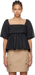 Staud Black Darla Blouse