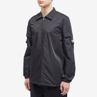 Givenchy Men's 4G Buckle Pocket Overshirt in Black