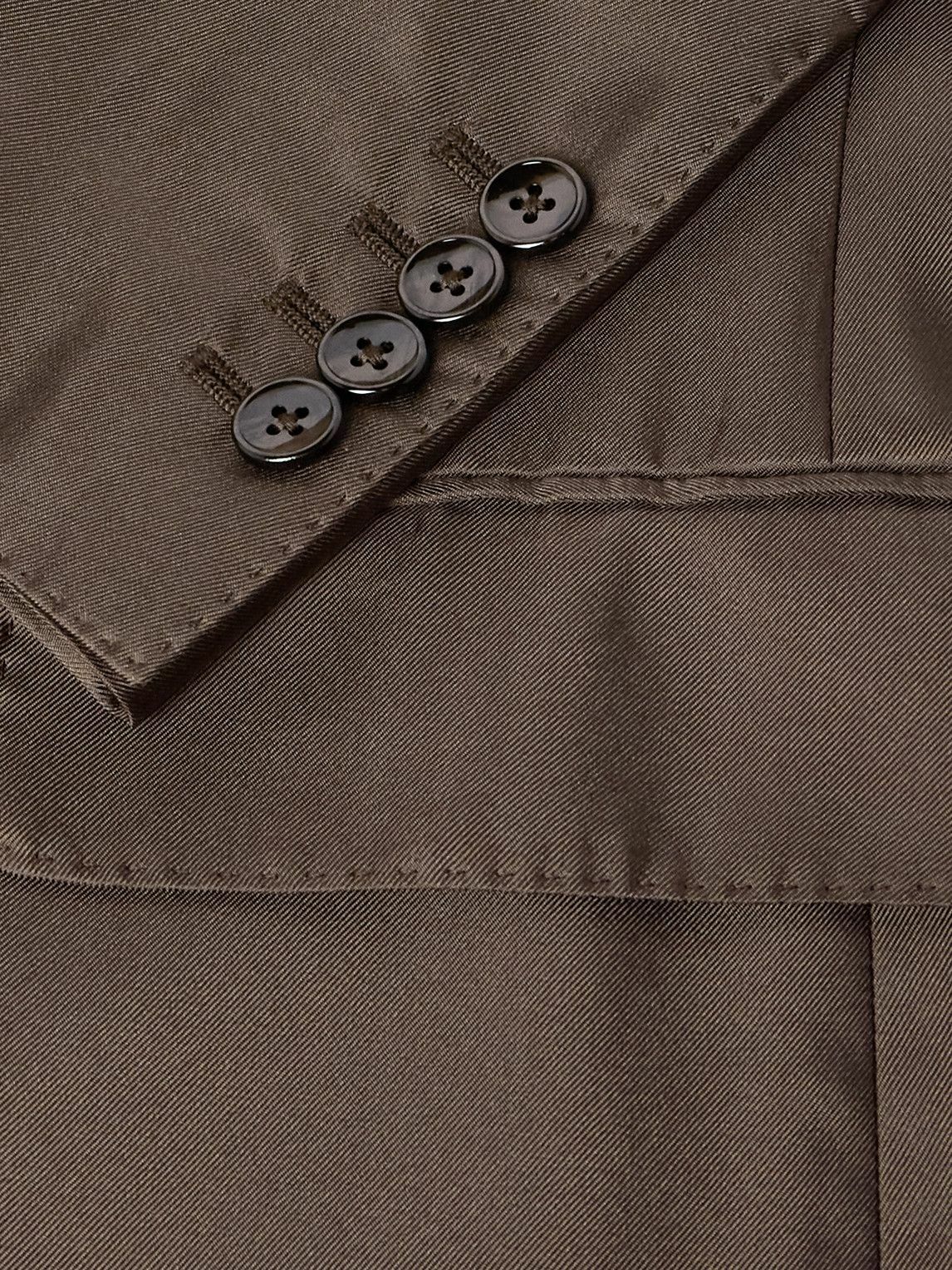Dolce&Gabbana - Double-Breasted Silk-Twill Suit Jacket - Brown