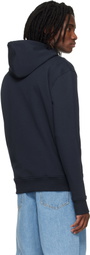 AMI Paris Navy Cotton Ami de Coeur Hoodie