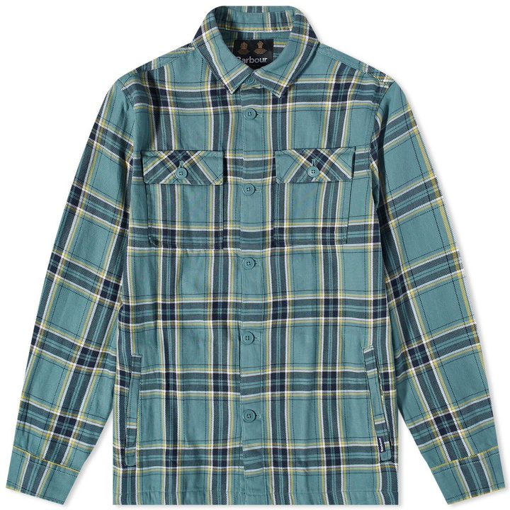 Photo: Barbour Men's Hallfell Check Overshirt in North Atlantic