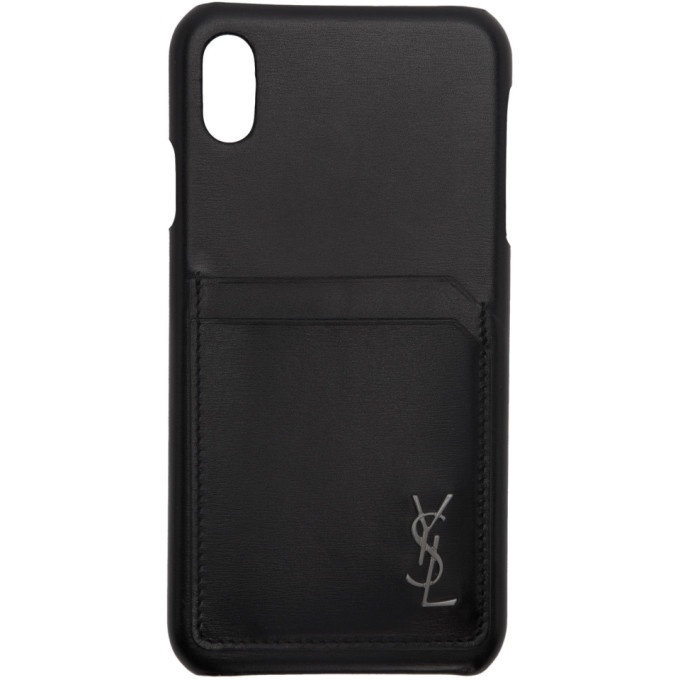 Photo: Saint Laurent Black Leather Monogramme iPhone XS Max Case