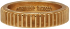 Emanuele Bicocchi Gold Serrated Band Ring