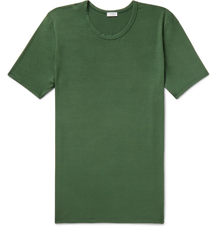 Photo: Zimmerli - Stretch-Modal Jersey T-Shirt - Green