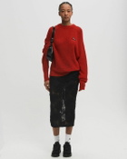 ROTATE Birger Christensen Flower Mesh Pencil Skirt Black Women