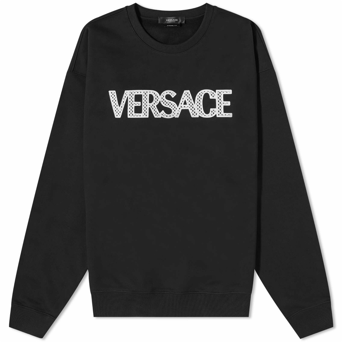Versace Men's Logo Crew Sweat in Black Versace
