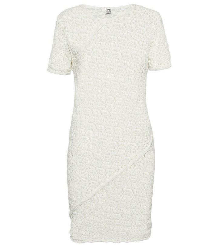Photo: Toteme Open-knit cotton-blend minidress