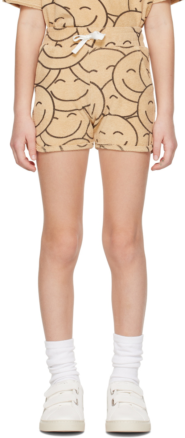 Daily Brat Kids Beige Smizing Shorts
