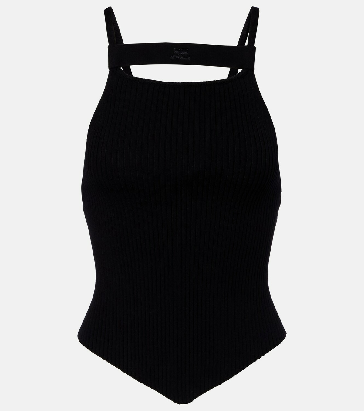 Courrèges Ribbed-knit tank top