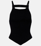 Courrèges Ribbed-knit tank top
