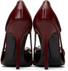 Pushbutton Burgundy Coin Purse Pointy Heels