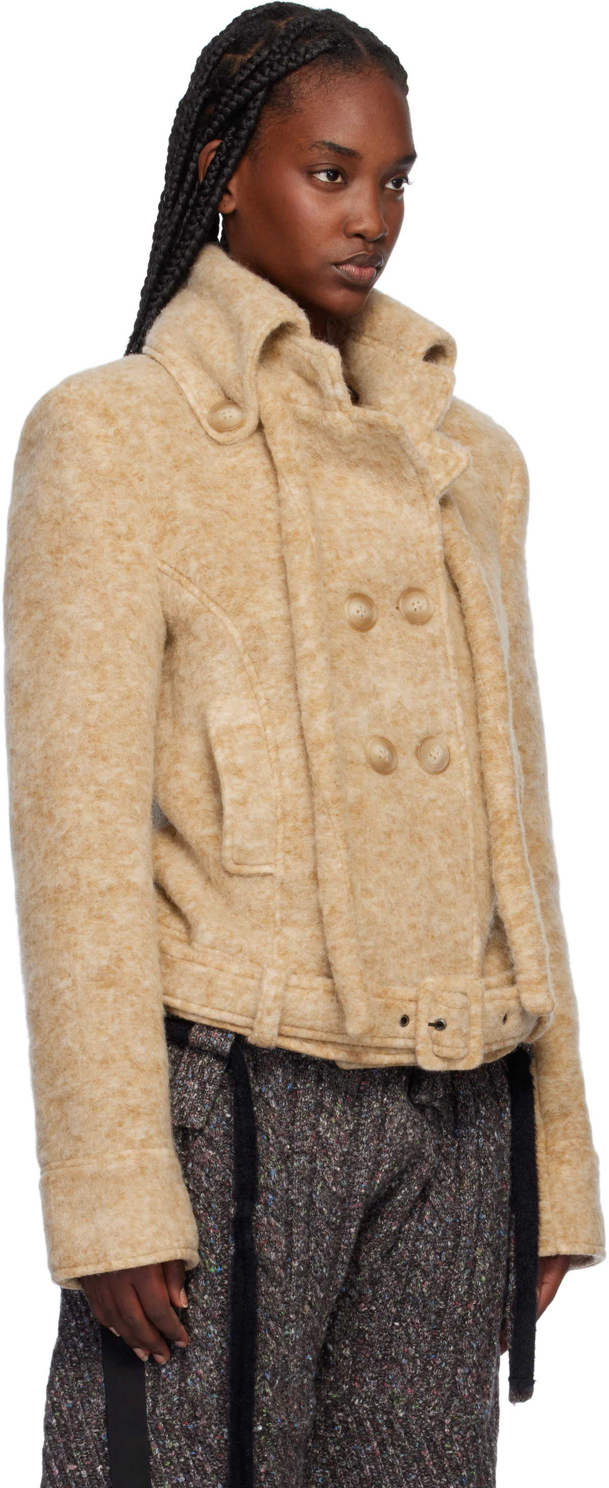 Ottolinger Beige High Collar Jacket