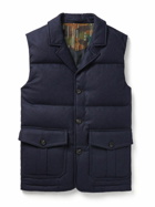 Incotex - Quilted Wool Down Gilet - Blue