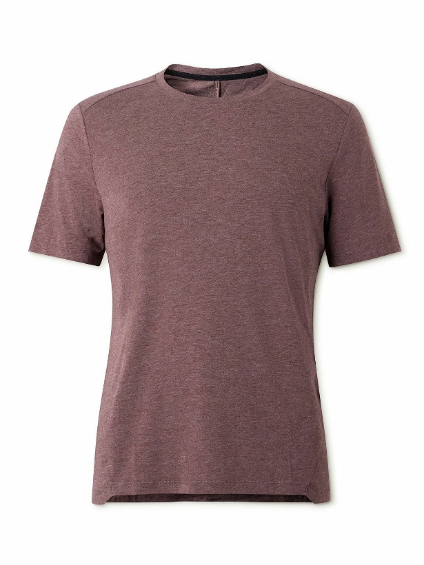 Photo: ON - Active-T Stretch Cotton and Model-Blend Jersey T-Shirt - Burgundy