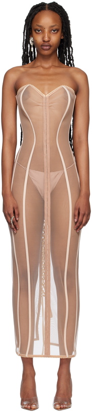 Photo: Dilara Findikoglu Beige 'All About Eve' Maxi Dress