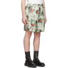 Dries Van Noten Off-White and Multicolor Floral Piper Shorts