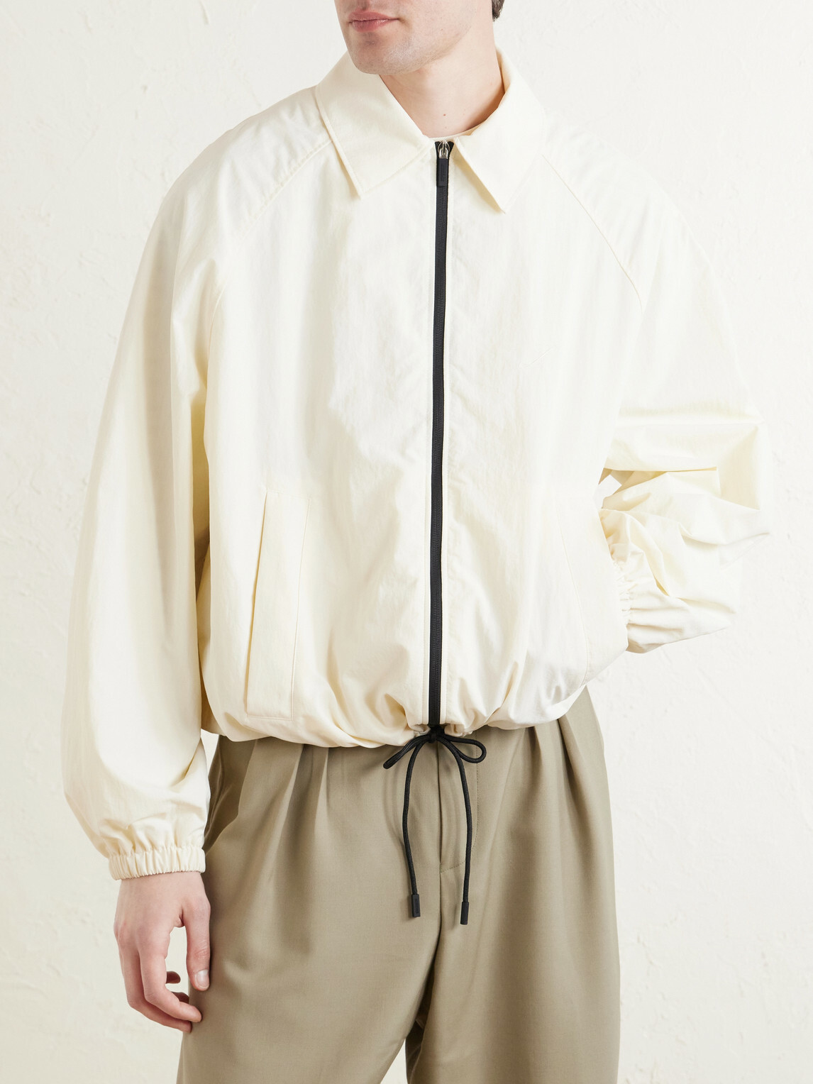 Jacquemus - Logo-Embroidered Shell Bomber Jacket - White