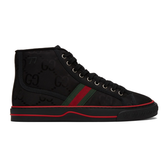 Photo: Gucci Black Gucci Tennis 1977 Off The Grid High-Top Sneakers