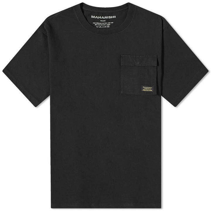 Photo: Maharishi Men's Organic Utility Pocket T-Shirt in Black