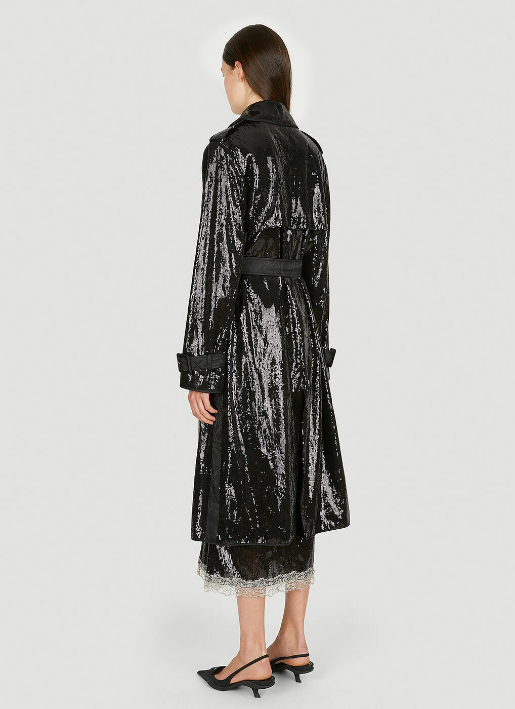 Sequin hot sale trench coat