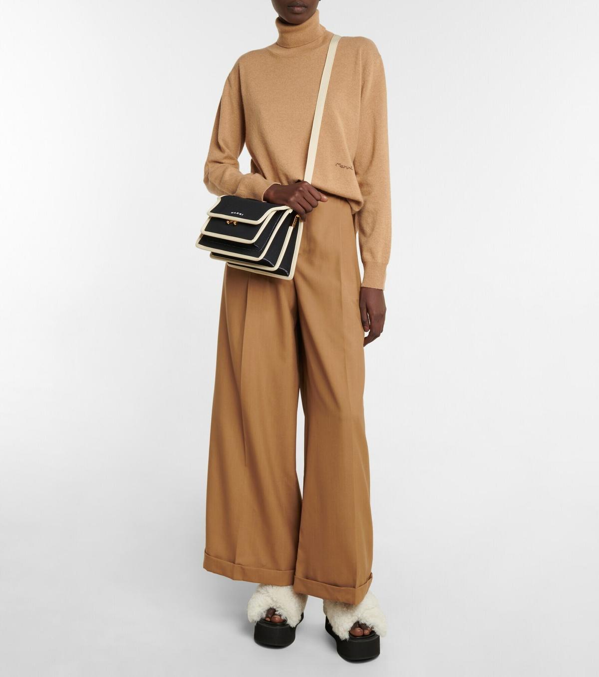 パンツ MARNI VIRGIN WOOL PANTS WITH WIDE LEG Marni - Wide-leg virgin wool pants Marni
