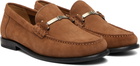 BOSS Tan Suede Loafers