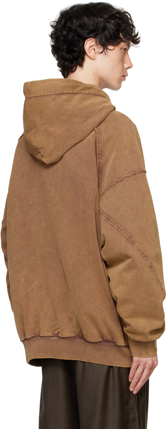 Feng Chen Wang Brown Washed Hoodie