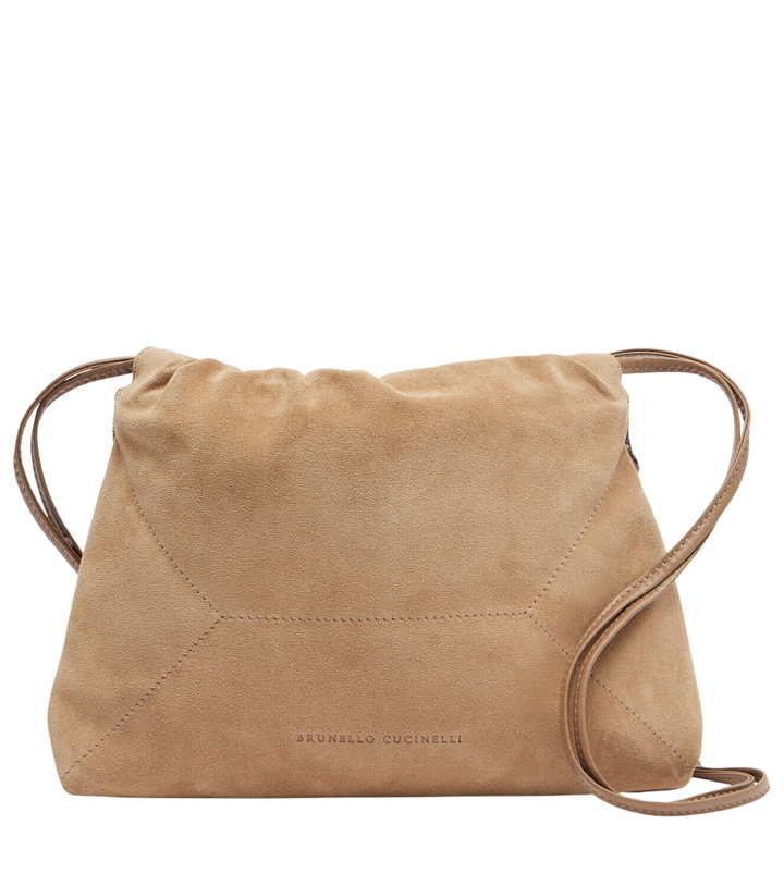 Photo: Brunello Cucinelli Mellow Small suede shoulder bag