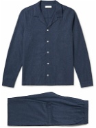 Hamilton And Hare - Cotton-Flannel Pyjama Set - Blue