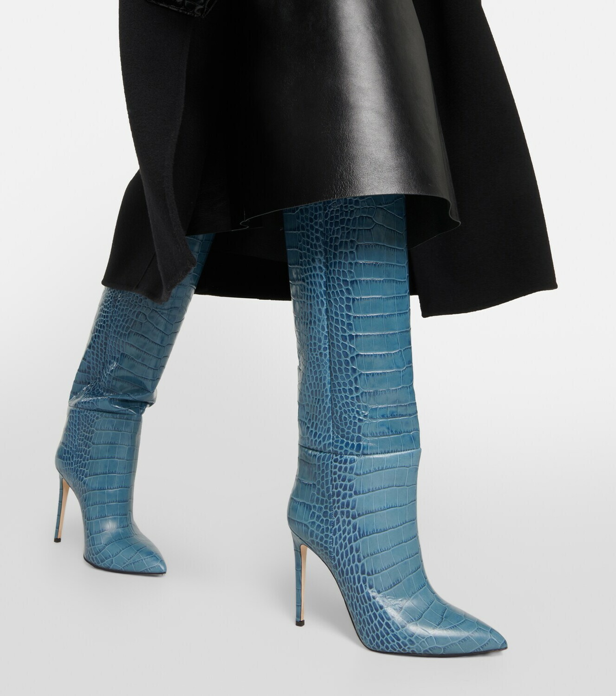 Paris Texas Croc-effect leather knee-high boots Paris Texas Paris Texas Croc-effect leather knee-high boots Paris Texas
