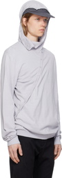 POST ARCHIVE FACTION (PAF) Gray 8.0 Knit Center Hoodie