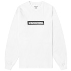 Neighborhood Men's 2 Long Sleeve Box Logo T-Shirt in White