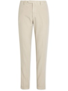 Boglioli - Slim-Fit Tapered Cotton-Moleskin Suit Trousers - Neutrals