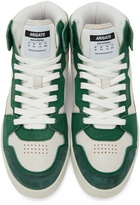 Axel Arigato White & Green Dice Hi Sneakers