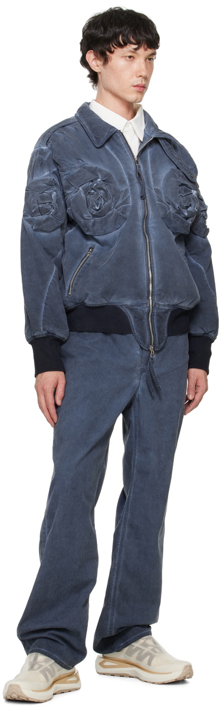 Juntae Kim Navy Flower Jacket