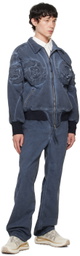 Juntae Kim Navy Flower Jacket