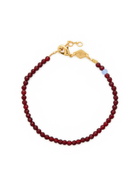 Anni LU Tan Line 18kt Gold-plated Beaded Bracelet - Burgundy - One Size