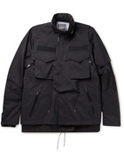 Sacai - ACRONYM Webbing-Trimmed Shell Hooded Jacket - Black