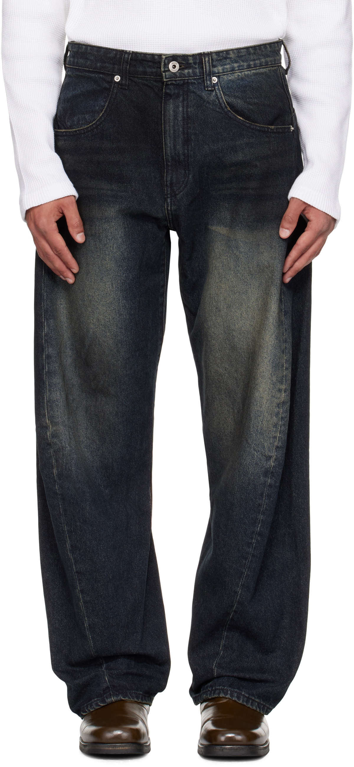 COOR Navy Washed Engineer Jeans