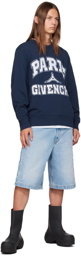 Givenchy Navy Crewneck Sweatshirt