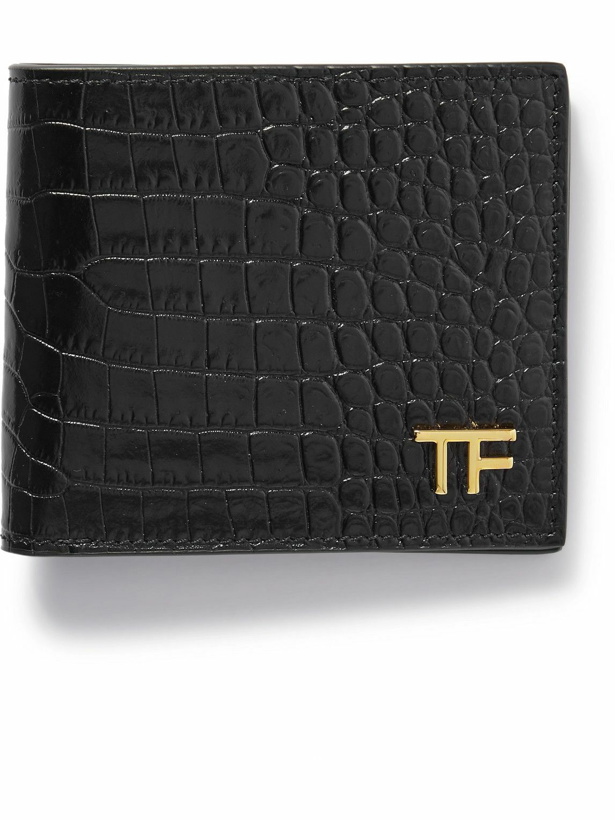 Photo: TOM FORD - Croc-Effect Leather Bifold Wallet