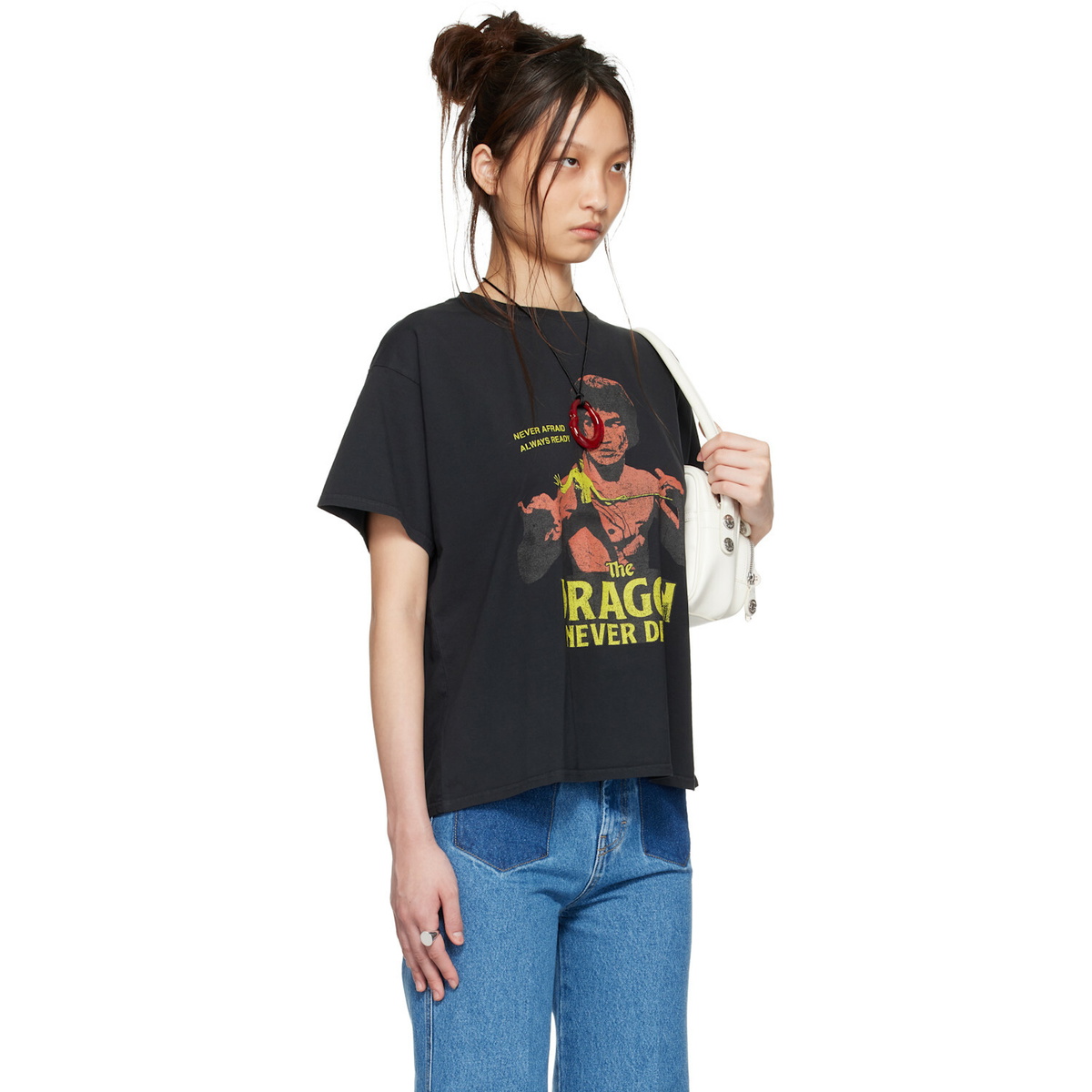 LU'U DAN BRUCE LEE x LỰU ĐẠN Black Athletic T-shirt