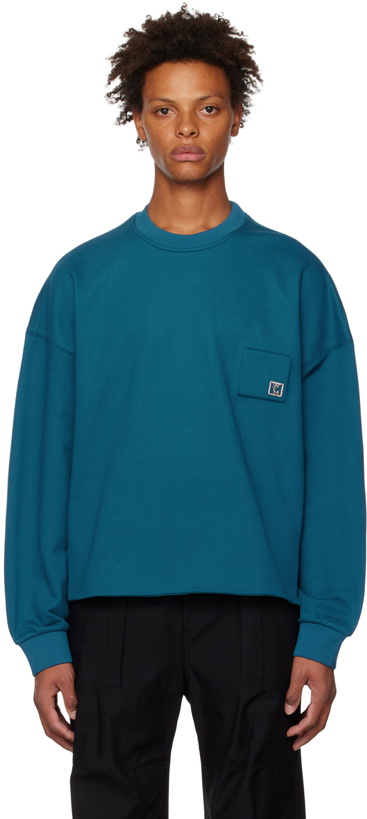 Photo: Wooyoungmi Blue Crop Sweatshirt