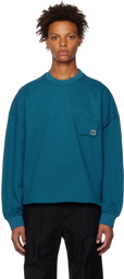 Wooyoungmi Blue Crop Sweatshirt