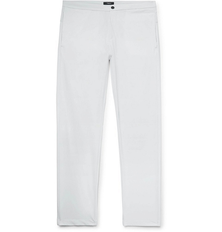 Photo: Theory - Holden Slim-Fit Stretch-Nylon Trousers - Light gray