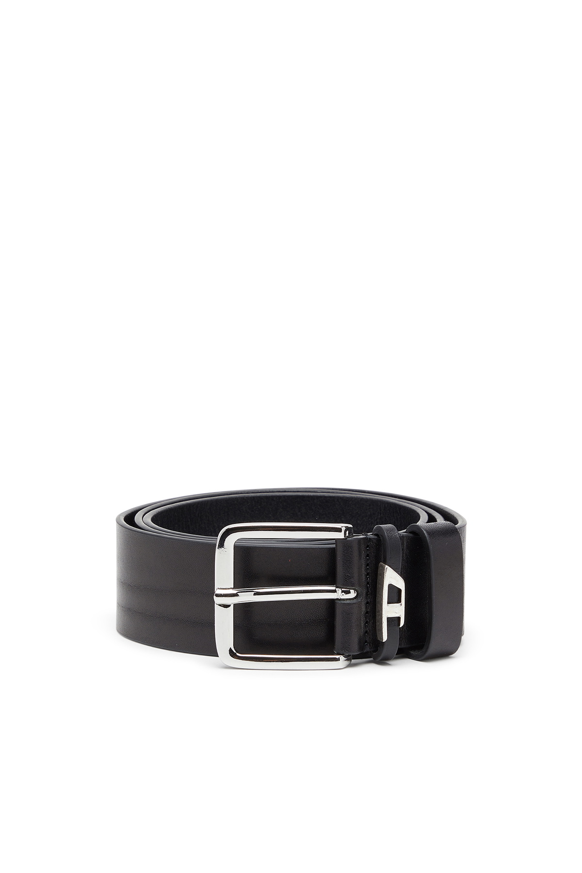 Diesel 4 cm crinkle leather belt - Belts Mens in Black