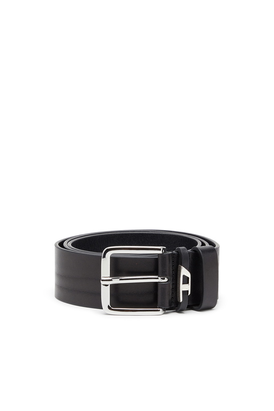 Photo: Diesel 4 cm crinkle leather belt - Belts Mens in Black