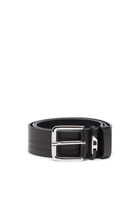 Diesel 4 cm crinkle leather belt - Belts Mens in Black