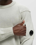 C.P. Company Lambswool Grs Crew Neck Knit White - Mens - Pullovers