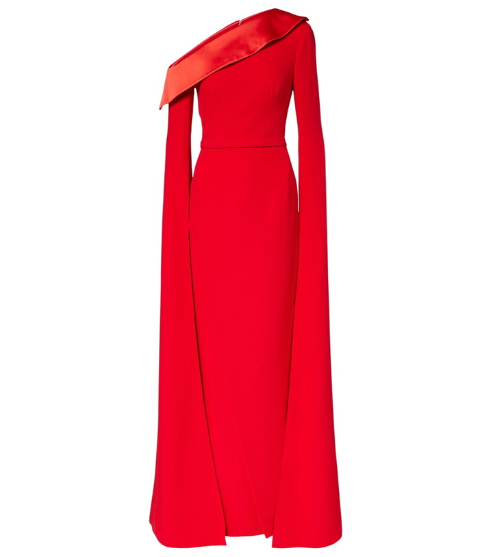 Photo: Safiyaa Rinoa caped crépe gown